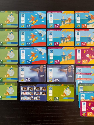 Cosmocards Olympic Games 2004 used, pack of 16 pieces