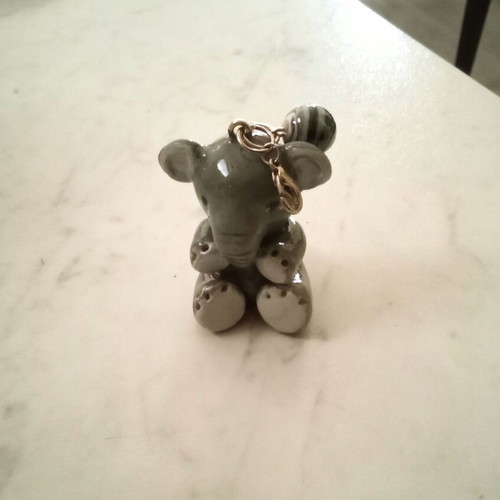 Elephant bag accessory new, handmade, gray