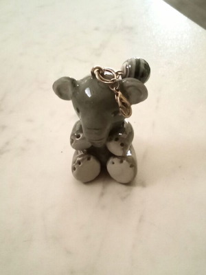 Elephant bag accessory new, handmade, gray