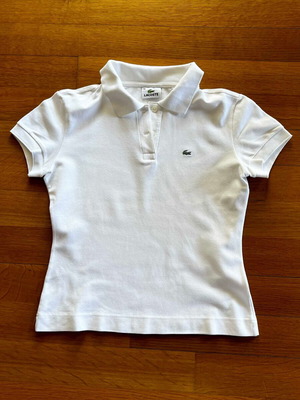 Lacoste λευκό t-shirt σαν καινούργιο, κλασσικό vintage βαμβακερό