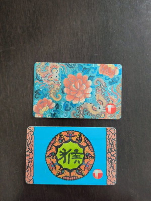 Hong Kong phone cards used, pack of 2