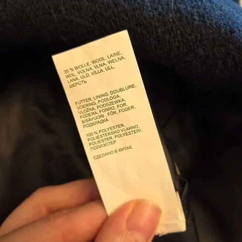 Barbara Lebek Wool Coat Dark Navy, Size 38/40