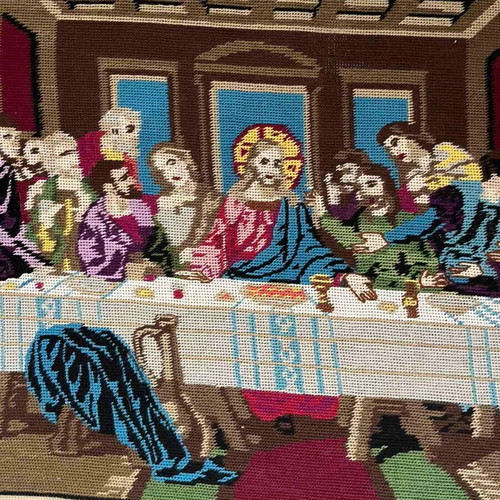 Handmade embroidery The Last Supper used