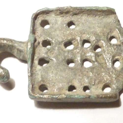 Antique bronze silver-plated buckle used, pafta, chapraz