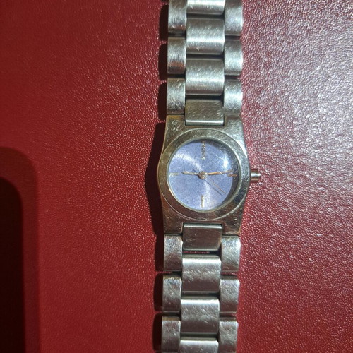DKNY women's watch used, stainless steel with turquoise dial