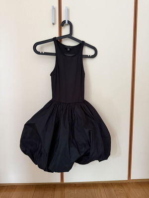 Bershka Black Balloon Dress Like New, Size XS