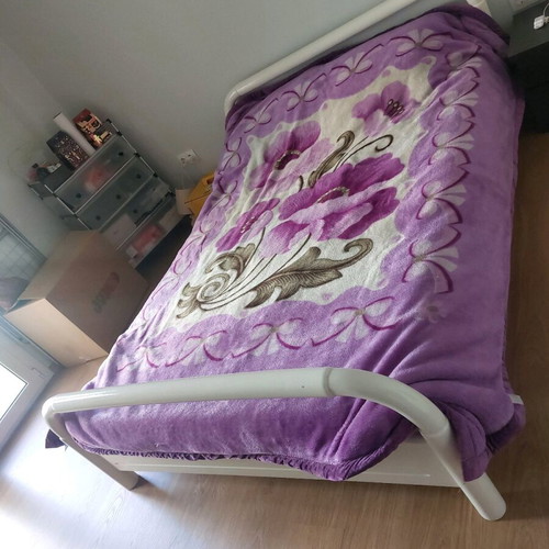 Double bed with mattress like new, wooden 1.40x2.00