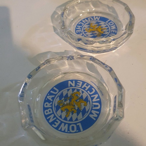 Retro ashtrays and nut dish set, new, 4 ashtrays and 1 dish