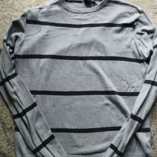 Bershka men's sweater size M like new, gray, 100% cotton