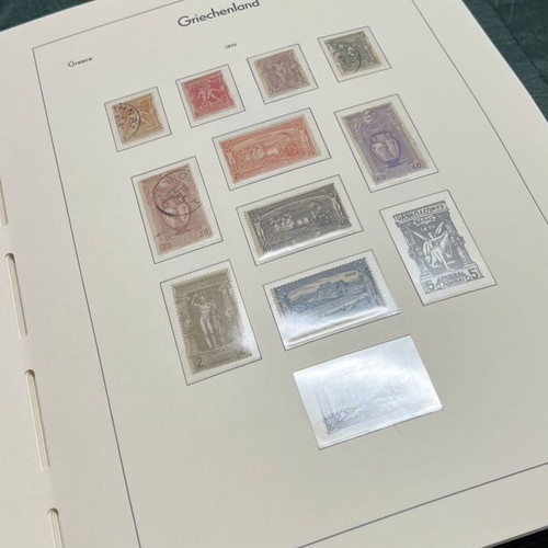 Greek stamps used, 1861-2000, in two Pharos albums