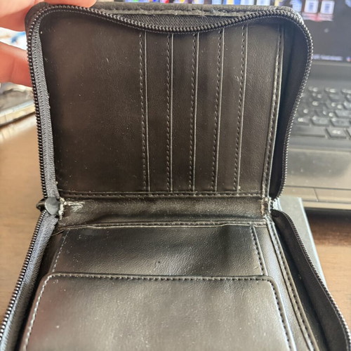 Giorgio Armani wallet new, genuine leather, black
