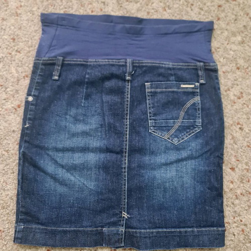 Maternity denim salopette and skirt used, size small