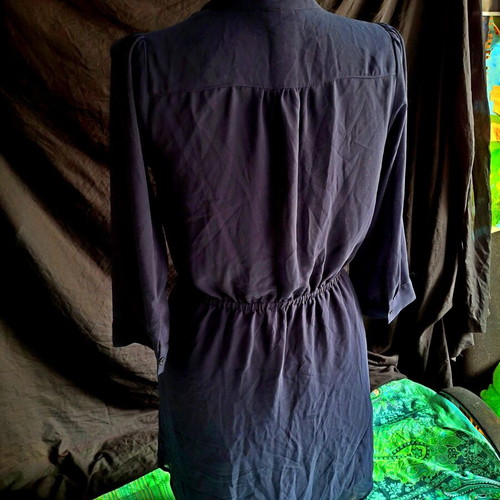 H&M women's shirt long transparent blue size 34 like new