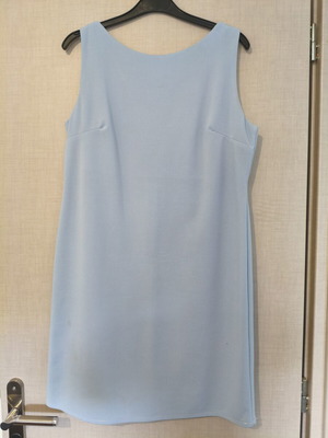 Enzo Mini Dress New, Size M, Light Blue with Geometric Back Cutout