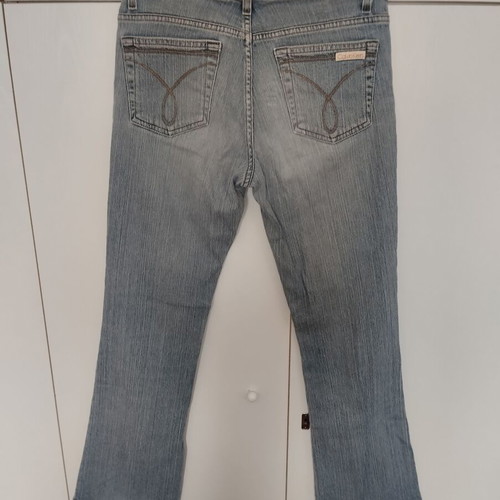 Calvin Klein flare jeans used, size 8, light blue gray