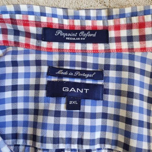 Gant Regular Fit Checked Summer Shirt 2XL