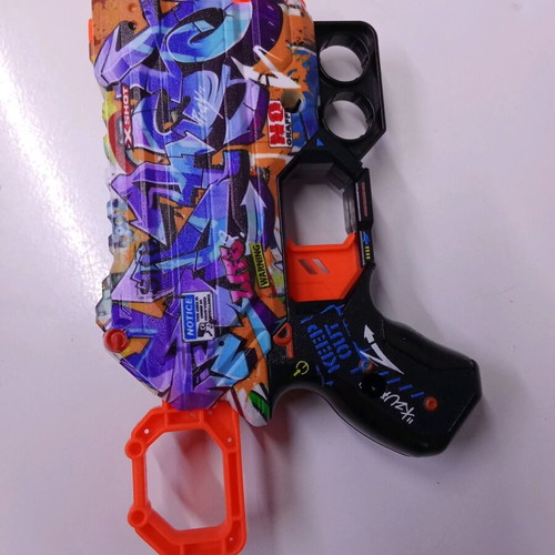 X-Shot Skins Menace toy gun used with 5 darts, graffiti design