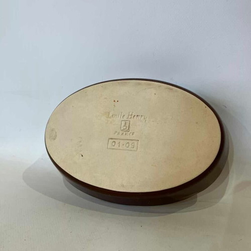 Vintage Emile Flenry France oval ceramic oven dish 3.5x22x15