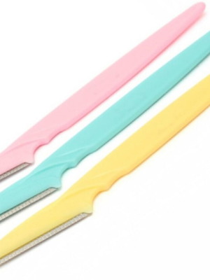Facial razors set of 3 with 7 hair clips gift