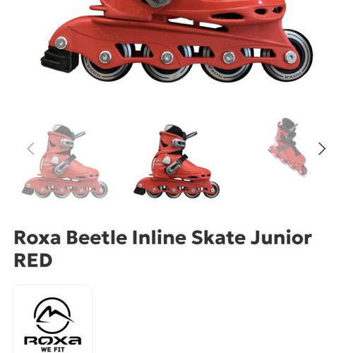 Roxa Beetle Inline Skate Junior like new, adjustable size, red