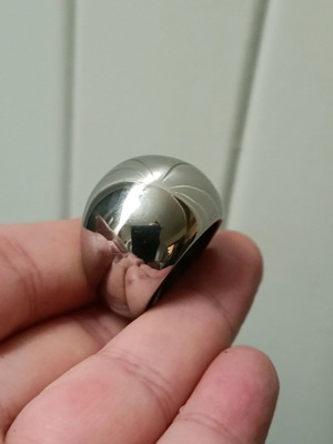 Women's stainless steel thick oval ring new size 61