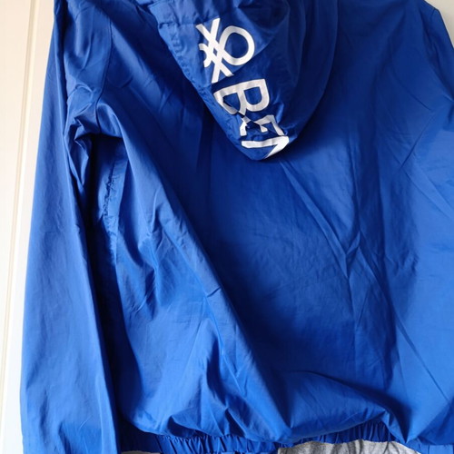Benetton unisex windbreaker jacket, blue, size 152 cm