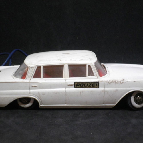 Antique Mercedes police toy car used, GAMA