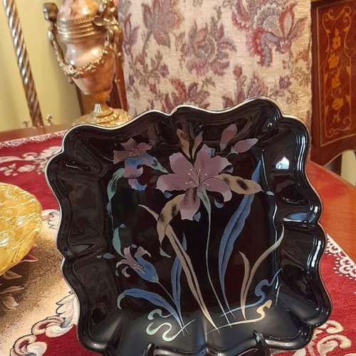 Macedonian Ceramics set used, 22cm coup and 16cm ashtray