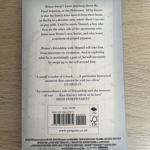 The Boy in the Striped Pyjamas book new, English