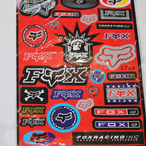 Fox Vynil Stickers BB142 motorcycle club new, size 42x28cm