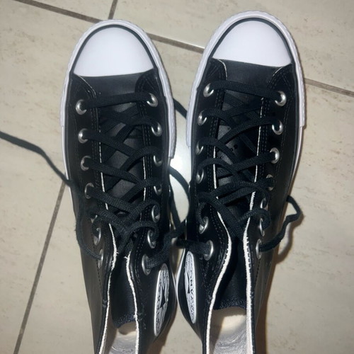 Converse All Star Chuck Taylor Lift Hi leather boots new, size 37, black