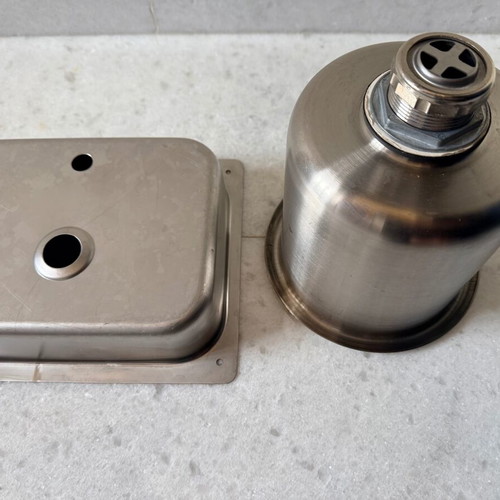 Επίπεδος νεροχύτης inox επαγγελματικός, διάσταση 25,5 x 21,50, καινούργιος