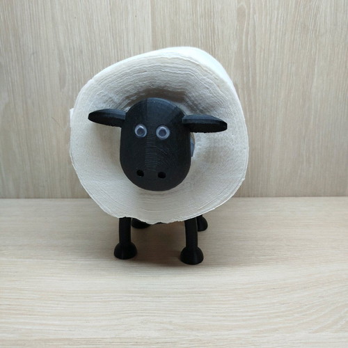 Shaun the Sheep toilet paper holder new, black PVC