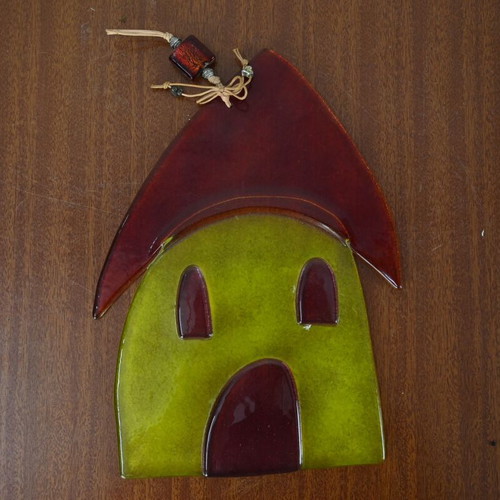 Handmade ceramic decorative house wall hanging used