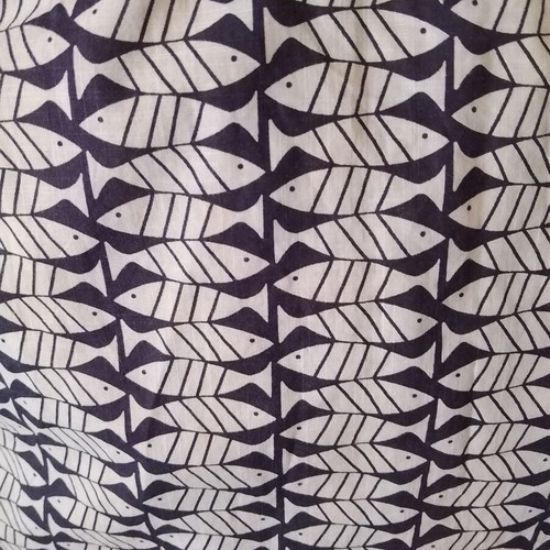 White Stuff double face cotton skirt, blue and yellow, XL