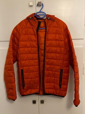 Bershka jacket used, orange, size S