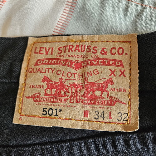 Levi’s 501 Original black jeans W34 L32