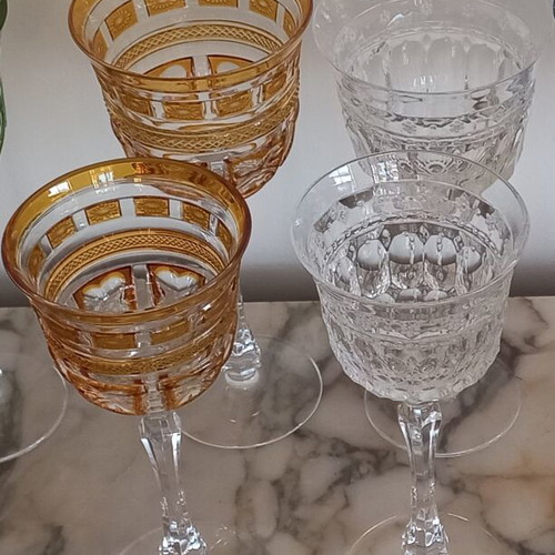 Nachtmann crystal glasses new, 2 water and 2 wine