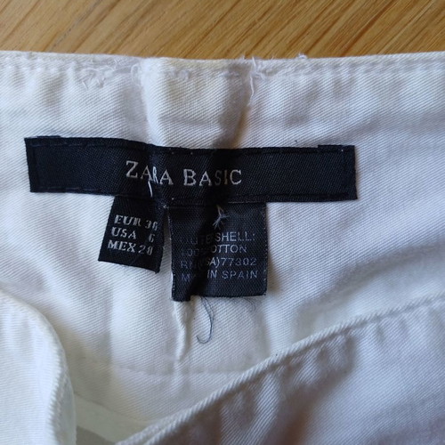 Zara white pants used, straight cut, flare, size EUR36