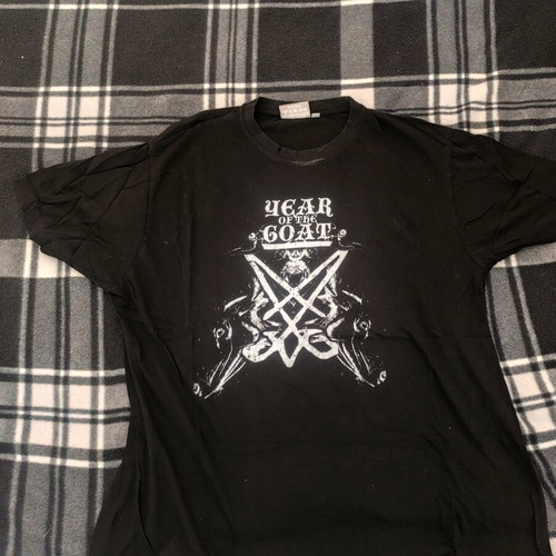 Year of the Goat Sigil of Lucifer TShirt used like new, size L, black