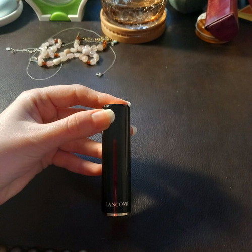 Lancome L Absolu Rouge lipstick used, shade 239 Au Naturel