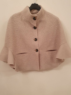 Wool cape used, beige, size XL