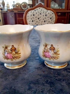 Polish Chodziez tea cups set of two