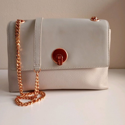 Ted Baker leather women's crossbody bag like new, ecru/blue