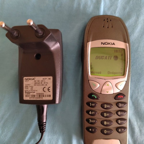 Nokia 6210 collectible phone used with Net Monitor and Ducati logo