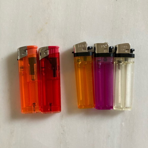 Lighters set of 5 used, transparent