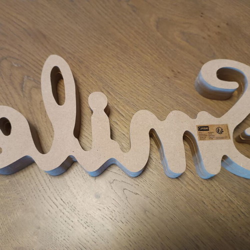 Decorative letters Smile like new, MDF white