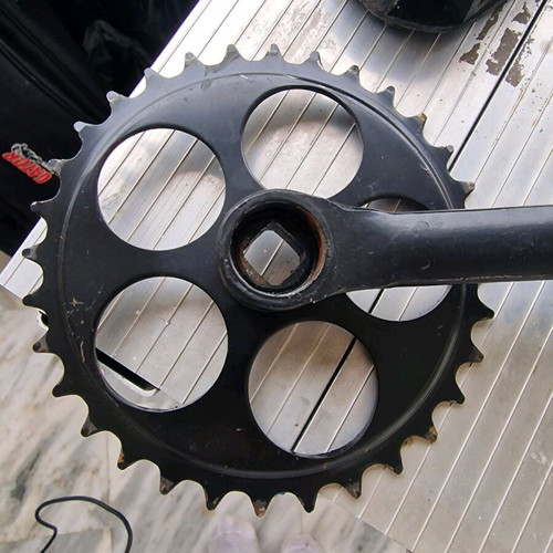 Bicycle pedal set with sprocket used