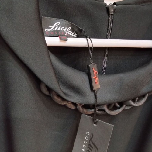 Lucifair Collection black dress new with tag, decorative chain
