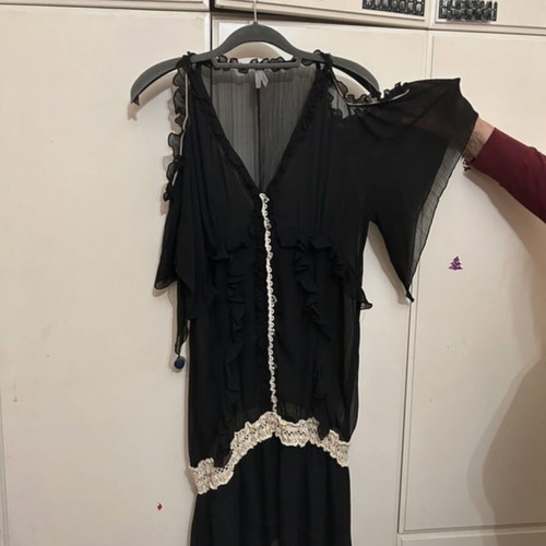 Chiffon dress new, black, Mat, size S
